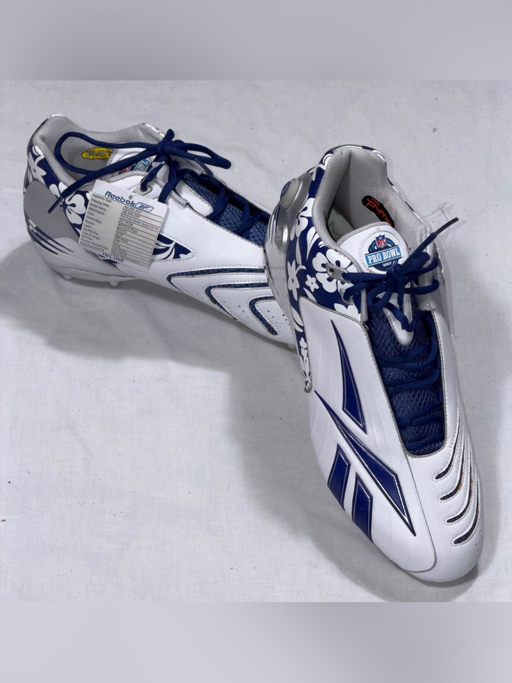 Reebok NFL Pro Bowl 2007 Football Cleats Men’s Size 14 White Blue